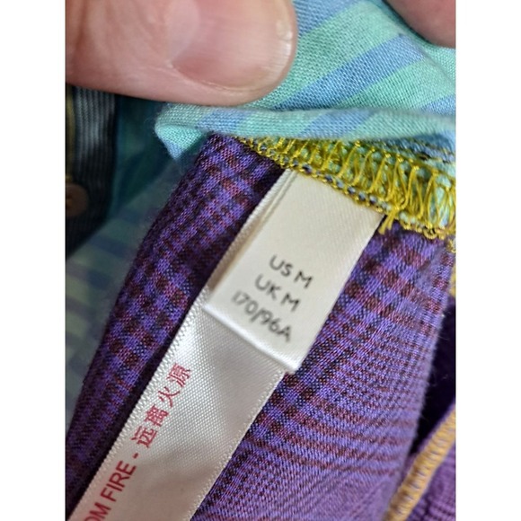 Intimately Free People Patchwork Button Down Shirt Striped‎ Plaid M - Picture 7 of 10